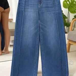 HALARA mid rise flex straight leg Denim Jeans